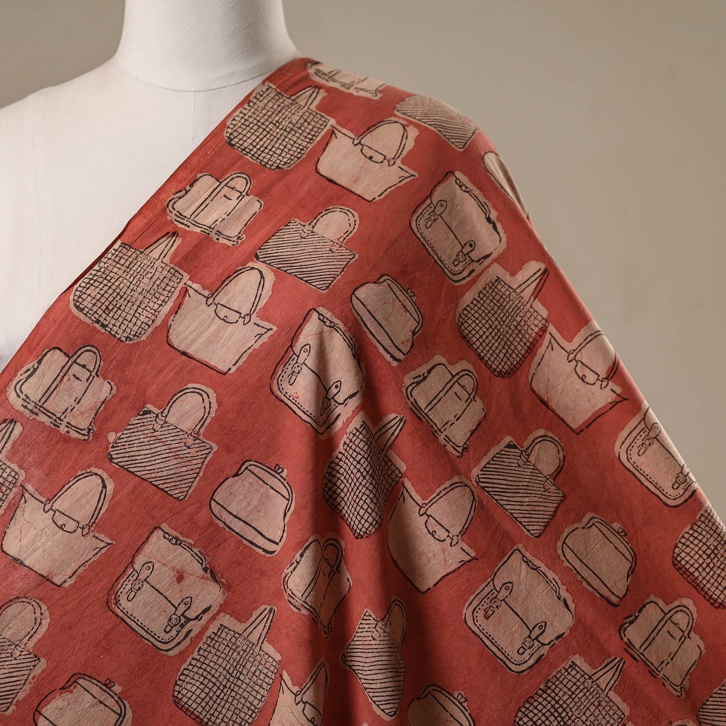 Bindaas cotton natural dyed fabric 01 - handcrafted