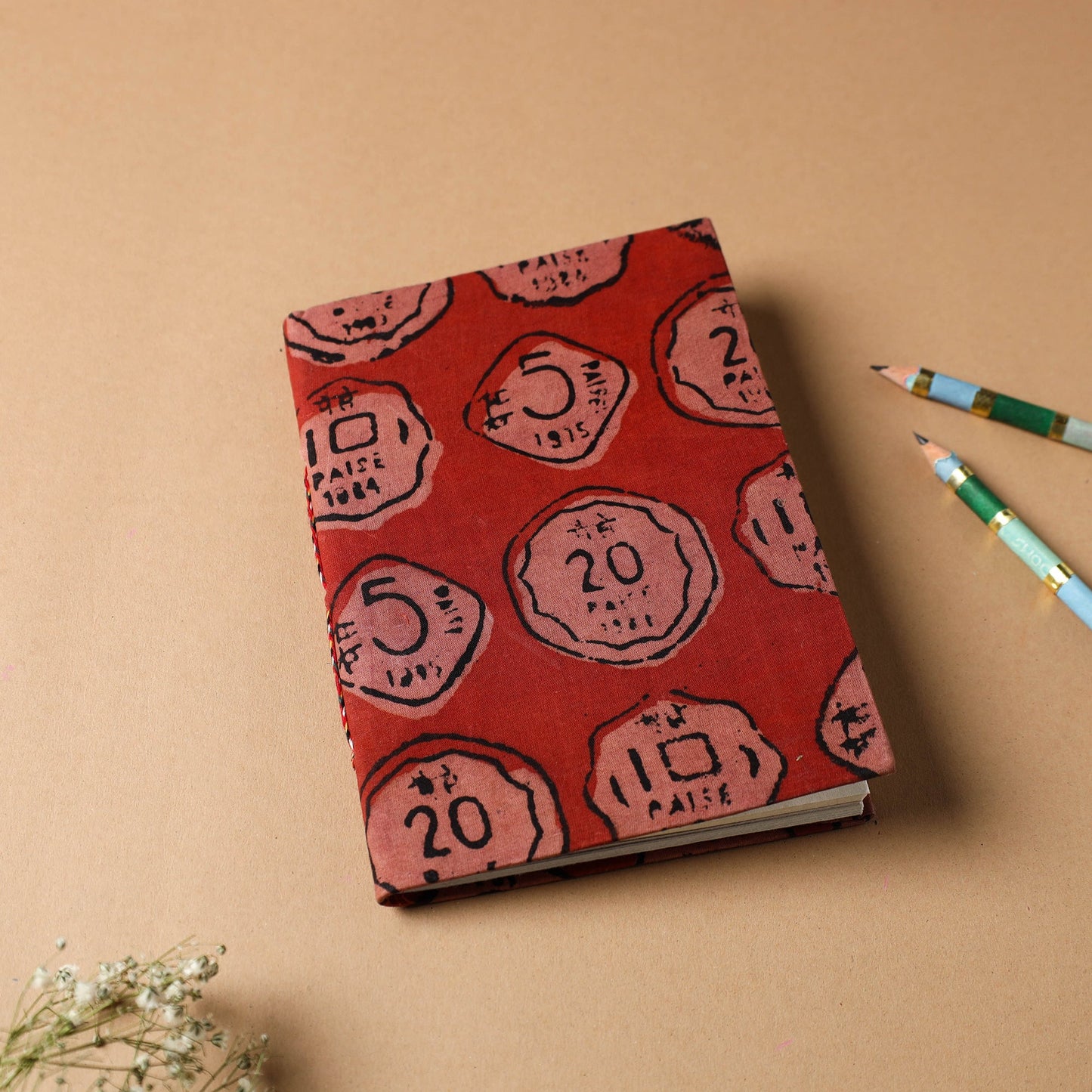 Bindaas Fabric Cover Handmade Paper Notebook 