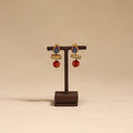 Bishnupur handpainted terracotta earrings 119 - handcrafted