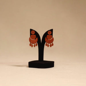 Bishnupur handpainted terracotta earrings 137 - handcrafted