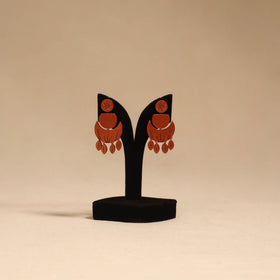 Bishnupur handpainted terracotta earrings 137 - handcrafted