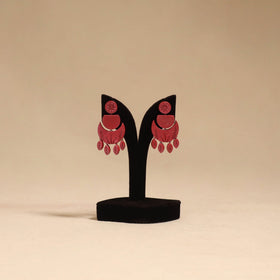 Bishnupur handpainted terracotta earrings 139 - handcrafted