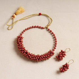 Bishnupur Handpainted Terracotta Necklace Set