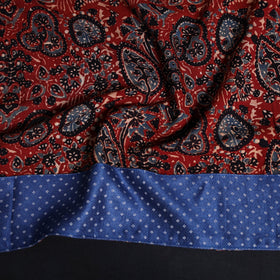 Block print cotton ajrakh blouse piece 03 - handcrafted