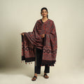 Block Print Cotton Ajrakh Dupatta With Tassels