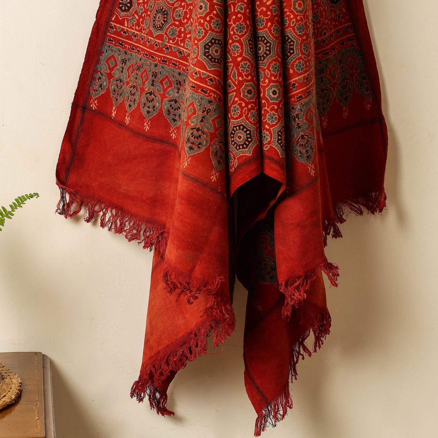  Block Print Cotton Ajrakh Handloom Towel