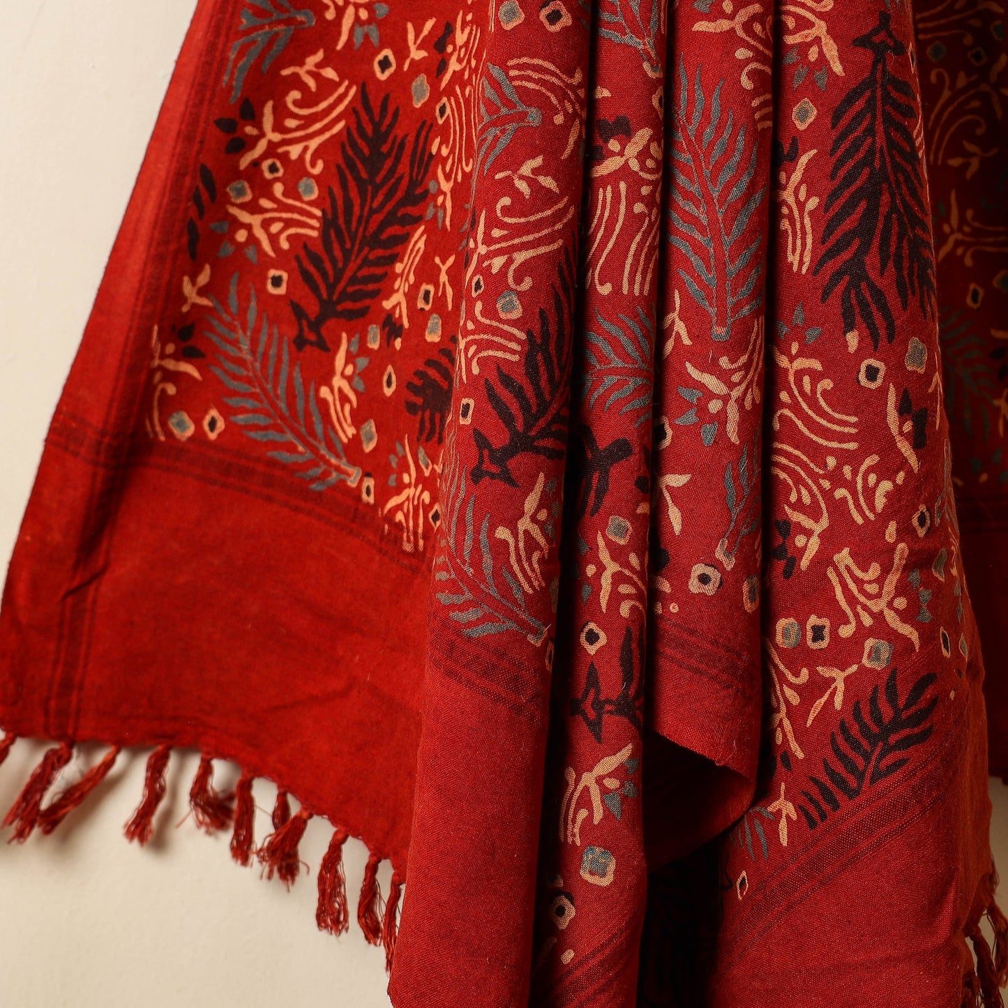 block printed towel