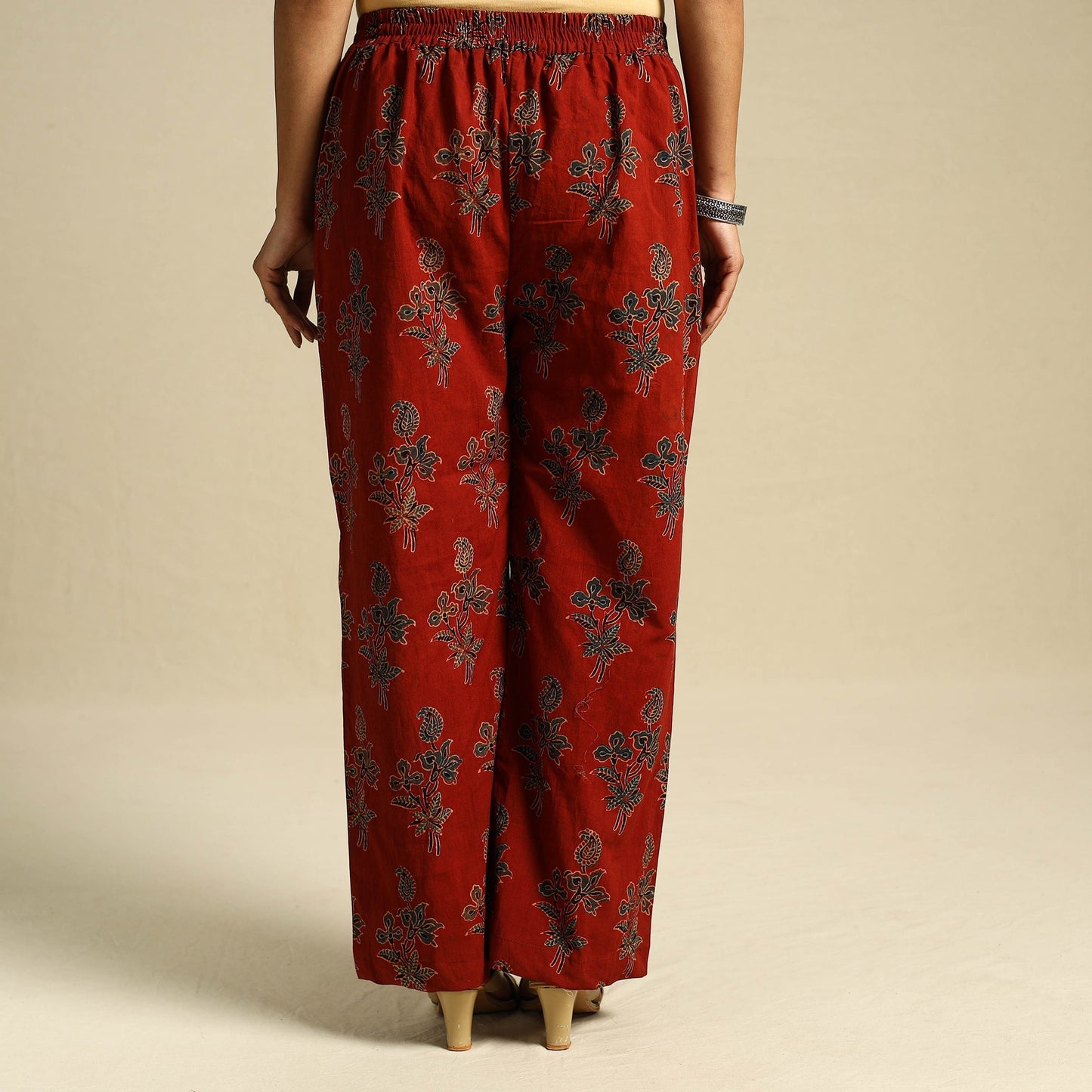 Buy Block Print Cotton Ajrakh Palazzo 