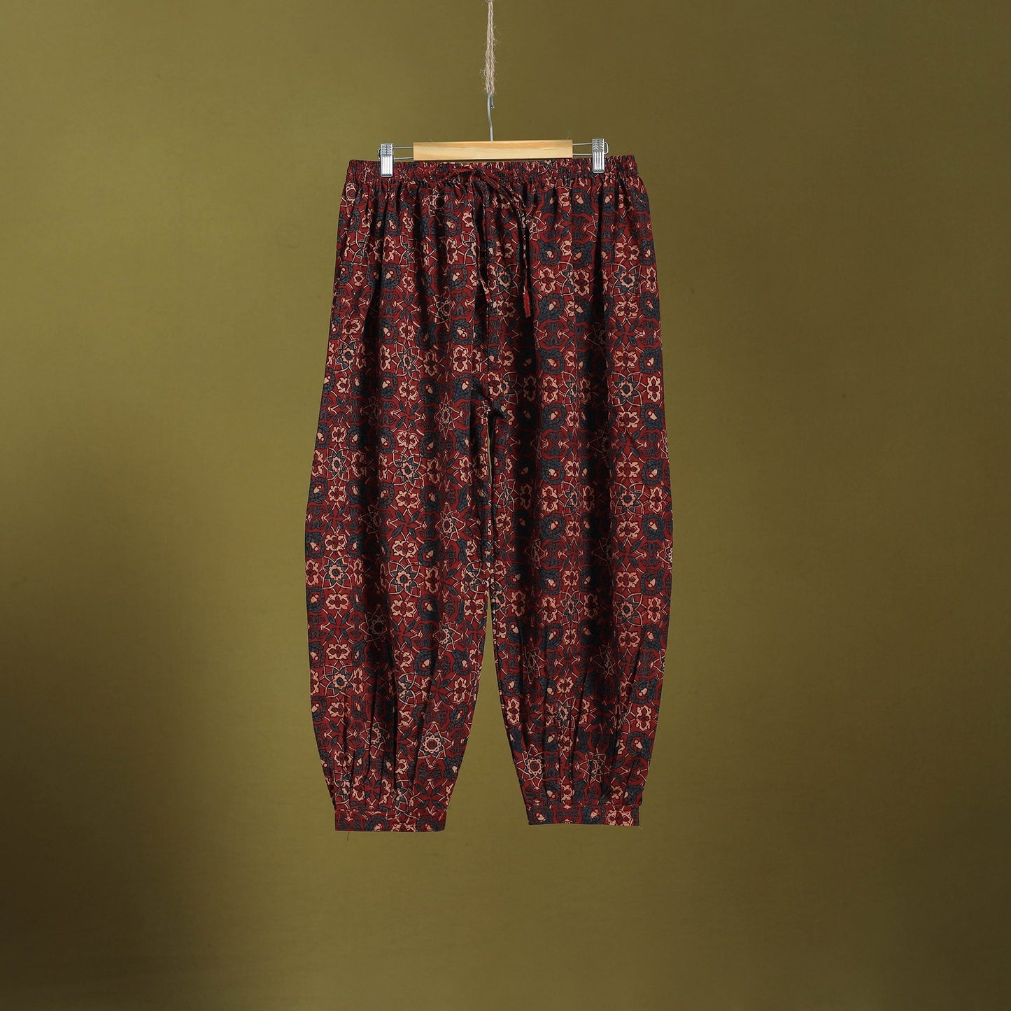 Red - cotton natural dyed afghani salwar 11 - handcrafted