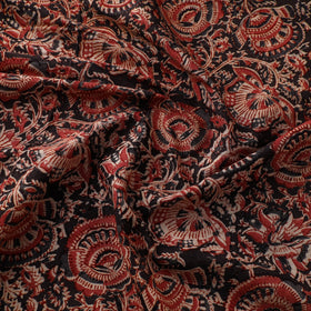  Red Block Print Cotton Pedana Kalamkari Fabric Online 