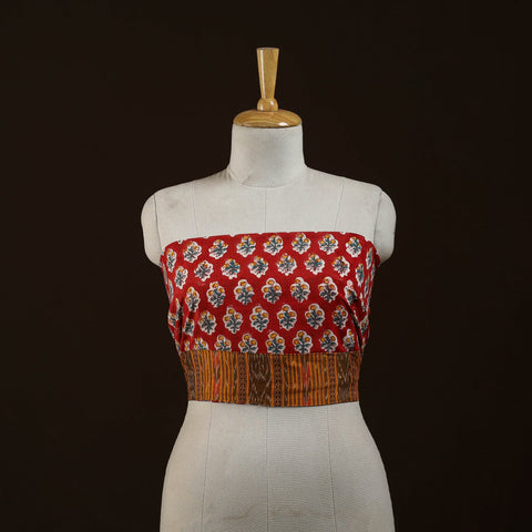 Block print cotton sanganeri blouse piece 15 - handcrafted