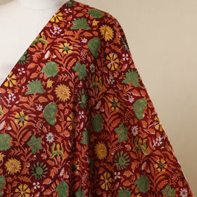 Red - cotton sanganeri fabric 06 - handcrafted