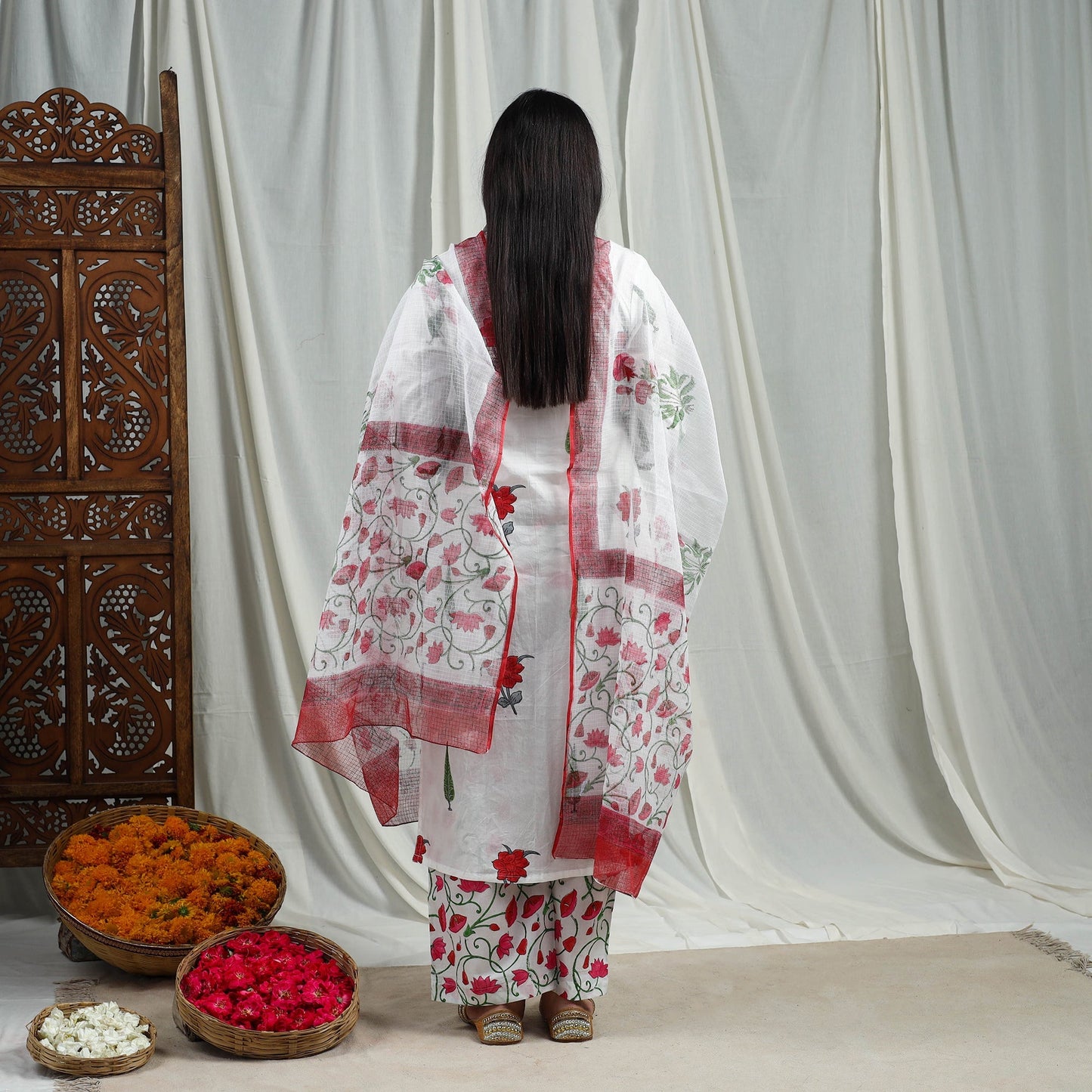  Block Print Cotton Sanganeri Kurta Set