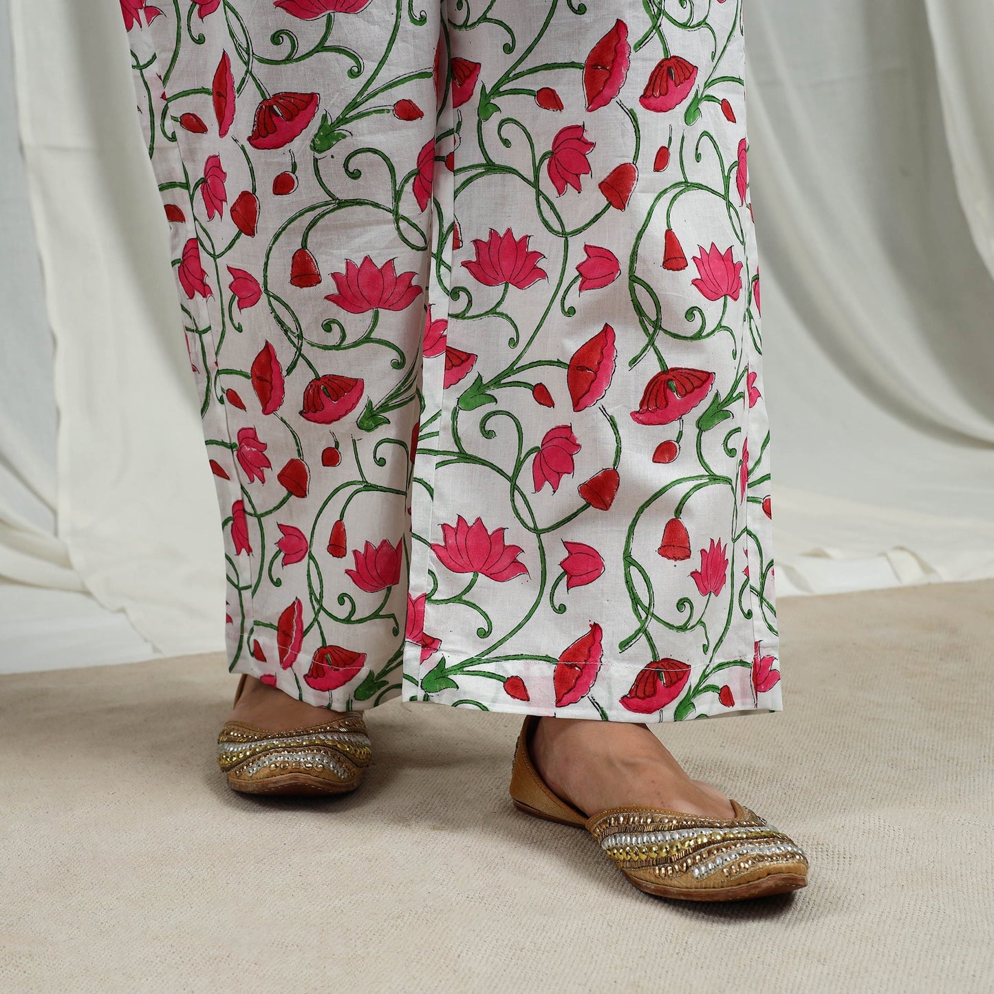  Block Print Cotton Sanganeri Kurta Set