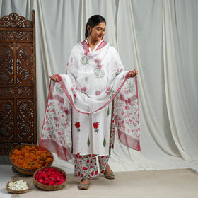  Block Print Cotton Sanganeri Kurta Set