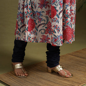 Red Block Print Cotton Sanganeri Kurta Set (Set of 3)