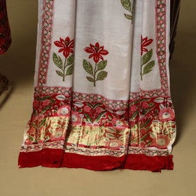 Modal silk sanganeri 2pc unstitched dress material 10