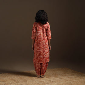 Red - natural dyed cotton vanaspati bagru co-ord set 03