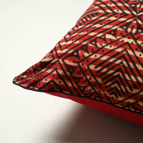 Red - printed cotton cushion cover (16 x 16 in) 02