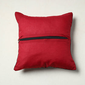 Red - printed cotton cushion cover (16 x 16 in) 02