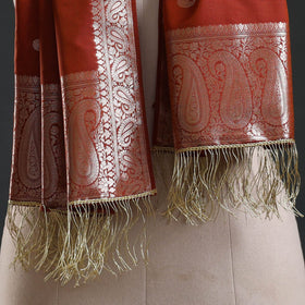 Brocade handloom semi silk banarasi stole 01 - handcrafted