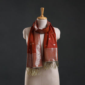 Brocade handloom semi silk banarasi stole 01 - handcrafted