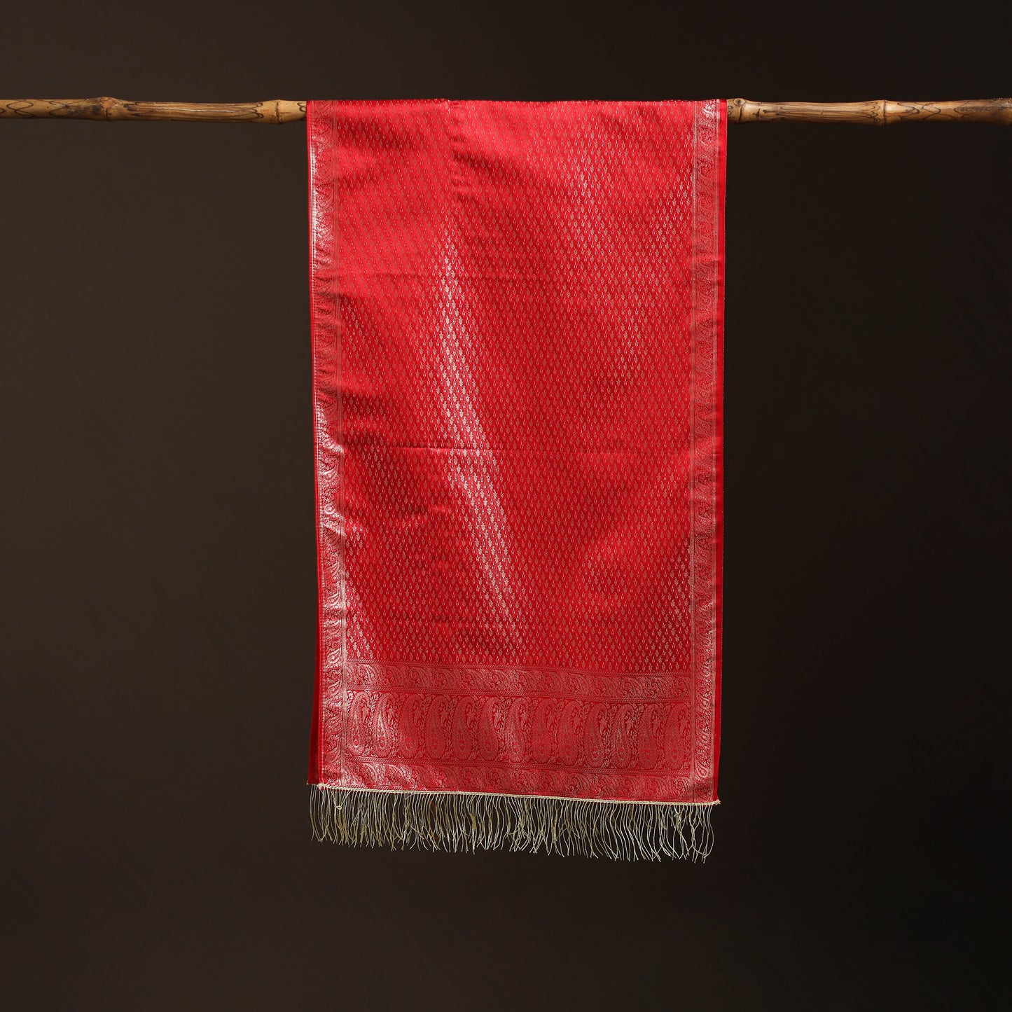 Brocade handloom semi silk banarasi stole 04 - handcrafted