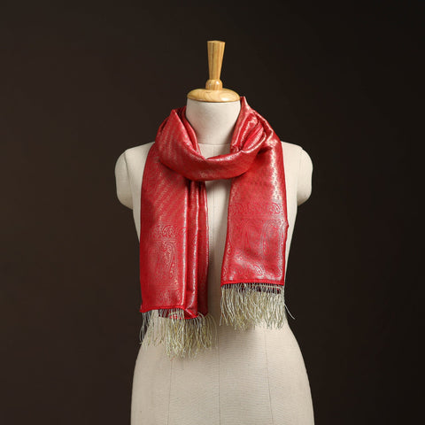 Brocade handloom semi silk banarasi stole 04 - handcrafted