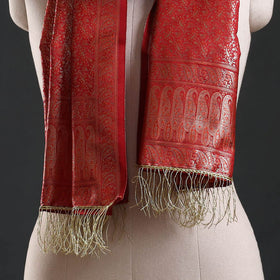 Brocade handloom semi silk banarasi stole 08 - handcrafted