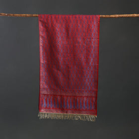Brocade handloom semi silk banarasi stole 15 - handcrafted