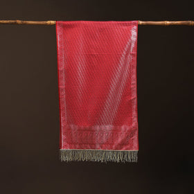 Brocade handloom semi silk banarasi stole 17 - handcrafted