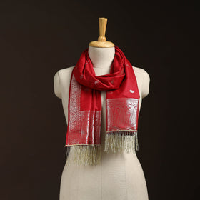 Brocade handloom semi silk banarasi stole 22 - handcrafted