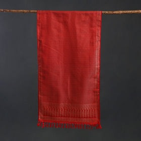 Brocade handloom semi silk banarasi stole 46 - handcrafted