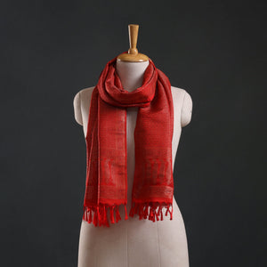 Brocade handloom semi silk banarasi stole 46 - handcrafted