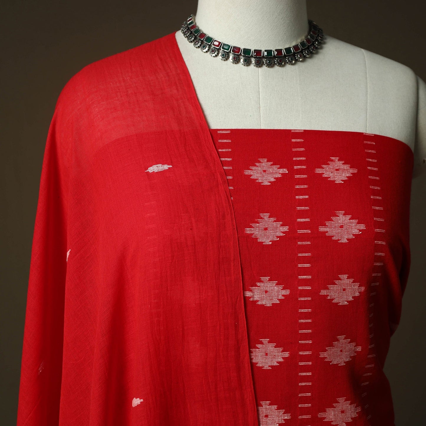 Burdwan jamdani handloom cotton 2pc unstitched dress
