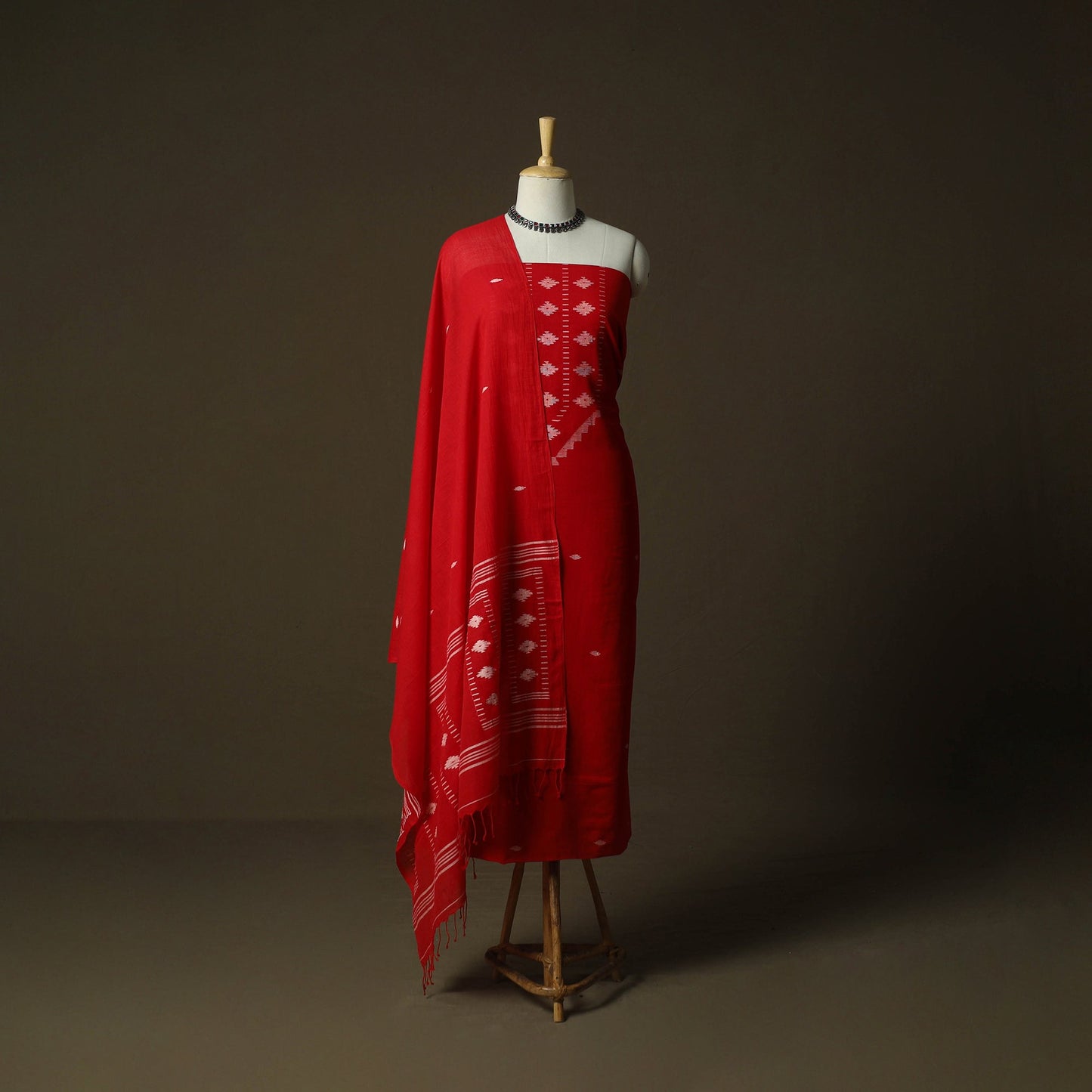 Burdwan jamdani handloom cotton 2pc unstitched dress
