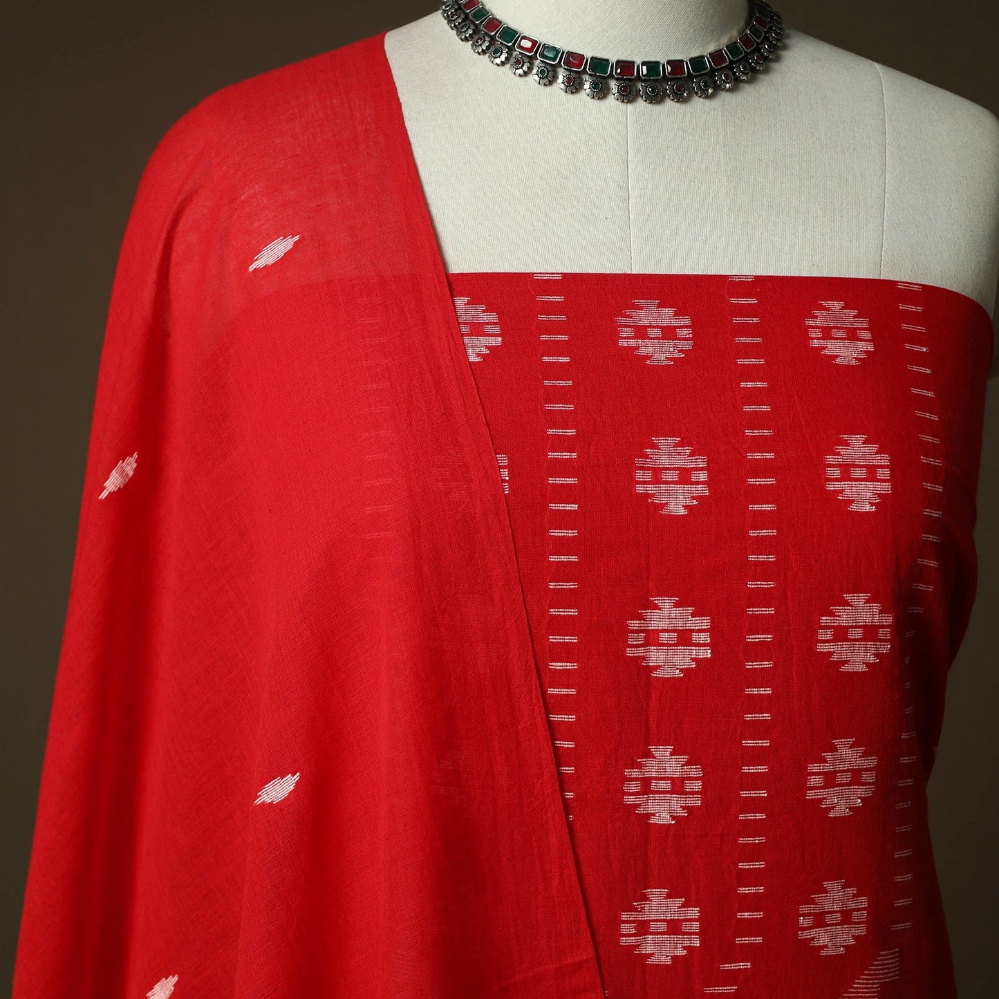 Burdwan jamdani handloom cotton 2pc unstitched dress