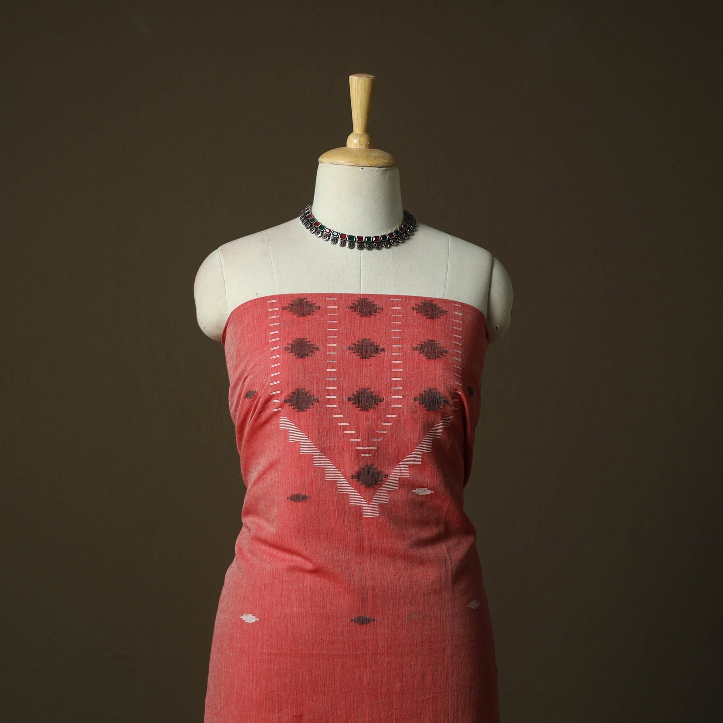 Burdwan jamdani handloom cotton 2pc unstitched dress