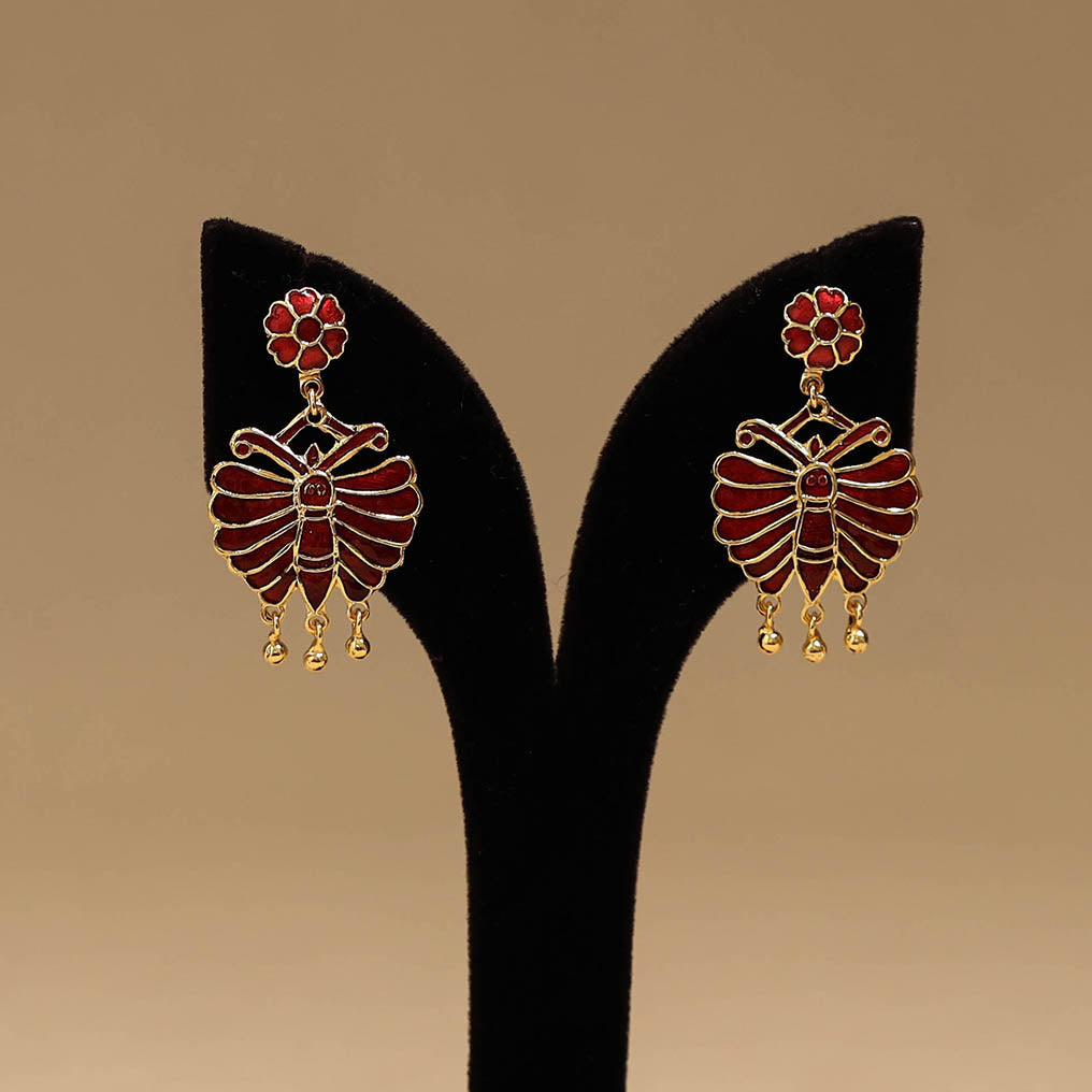 Butterfly - handcrafted paka meenakari earrings 105