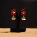 Red - chanchal stone work fabart gs jhumka earrings
