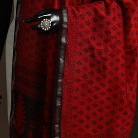 Chanderi silk bagh natural dyed dupatta with zari border 04