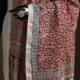 Chanderi silk bagh natural dyed dupatta with zari border 01