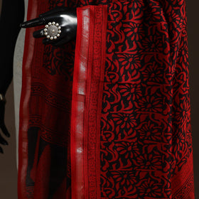 Chanderi silk bagh natural dyed dupatta with zari border 03