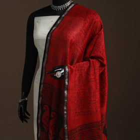 Chanderi silk bagh natural dyed dupatta with zari border 05