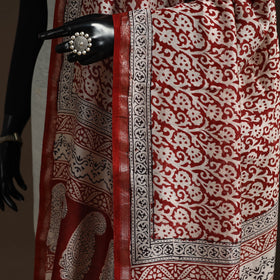 Chanderi silk bagh natural dyed dupatta with zari border 08