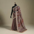 Red - handloom chanderi silk bagh saree 10 - handcrafted