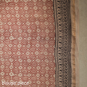 Red - handloom chanderi silk bagh saree 10 - handcrafted