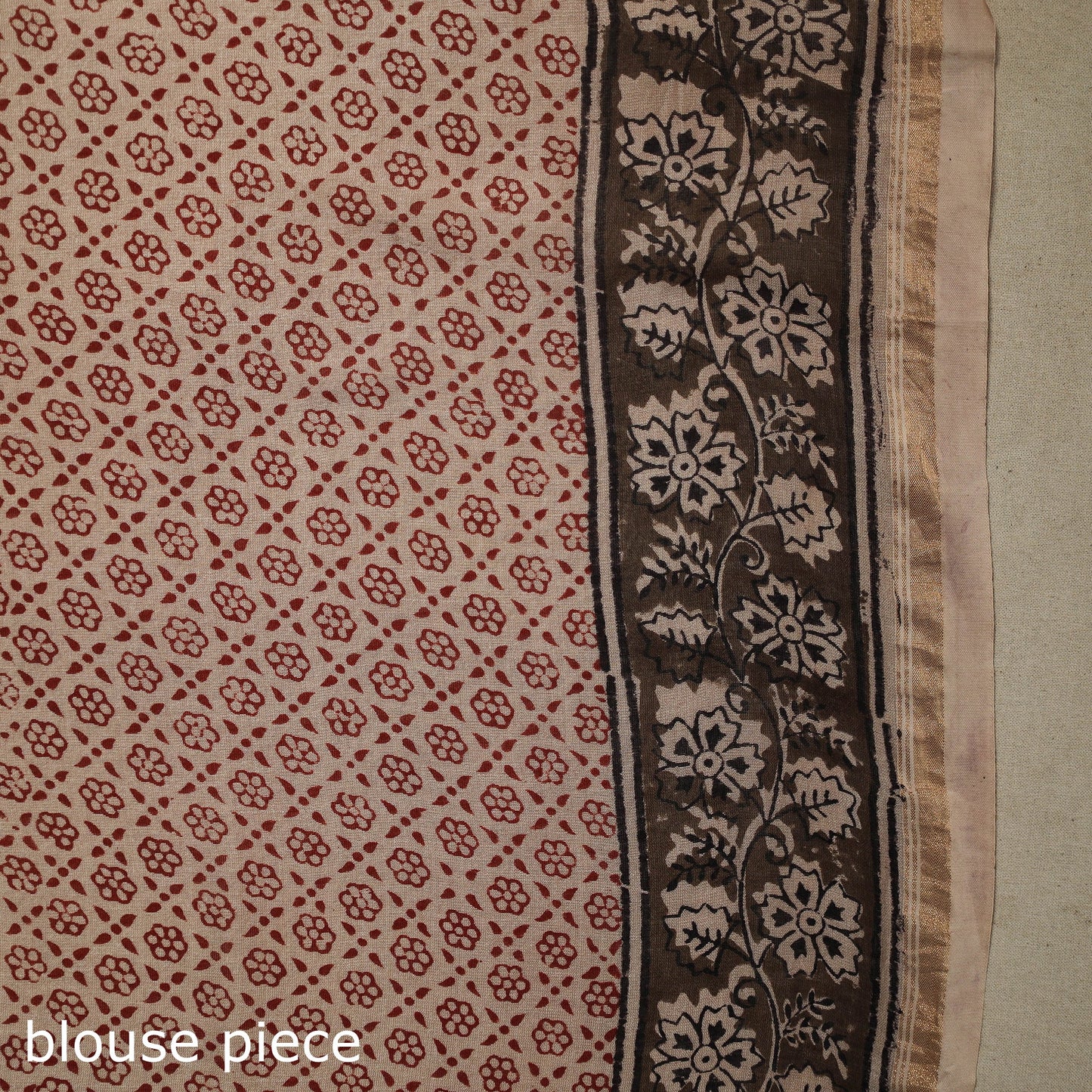 Red - handloom chanderi silk bagh saree 11 - handcrafted