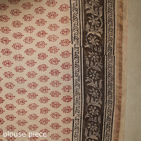 Red - handloom chanderi silk bagh saree 14 - handcrafted