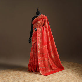 Chanderi silk hand batik saree 04 - handcrafted